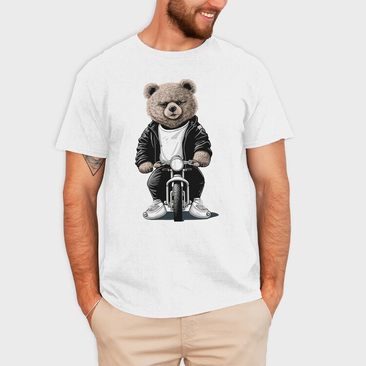 Biker Bear Ride, Tricou Barbati (Unisex)