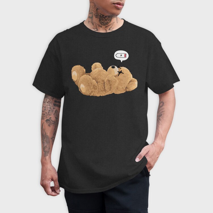 Teddy Bear Battery Low, Tricou Barbati (Unisex)