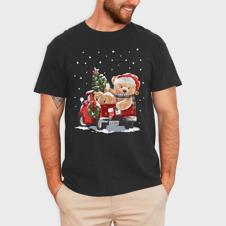 Christmas Bear Truck, Tricou Barbati (Unisex)