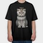 Royal Cat King, Tricou Oversize Barbati (Unisex)