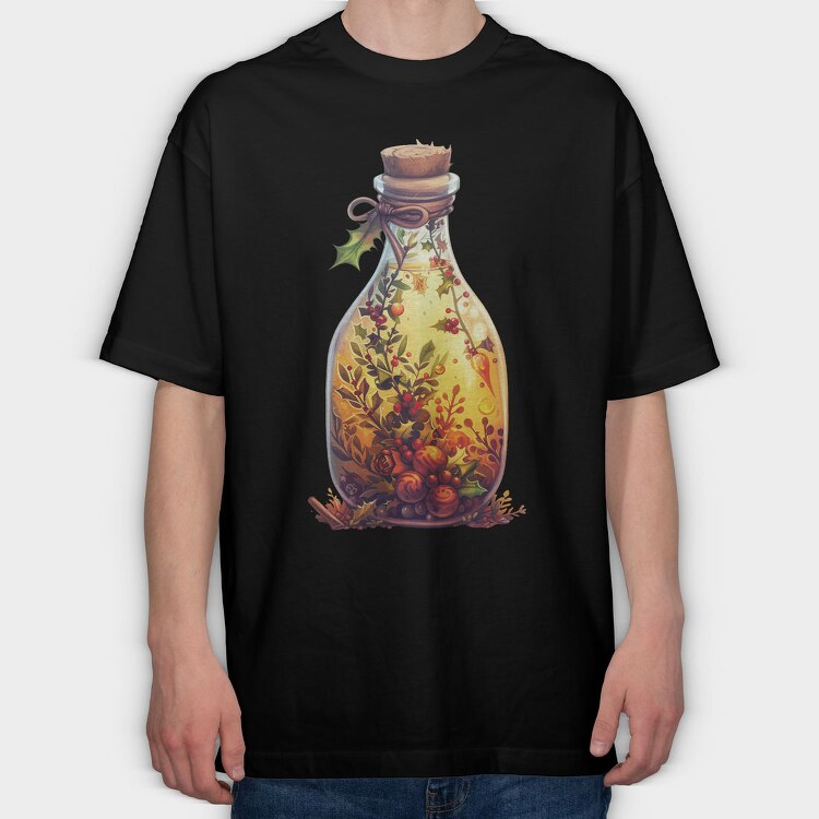 Christmas Bottle Garden, Tricou Oversize Barbati (Unisex)