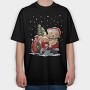 Christmas Bear Truck, Tricou Oversize Barbati (Unisex)