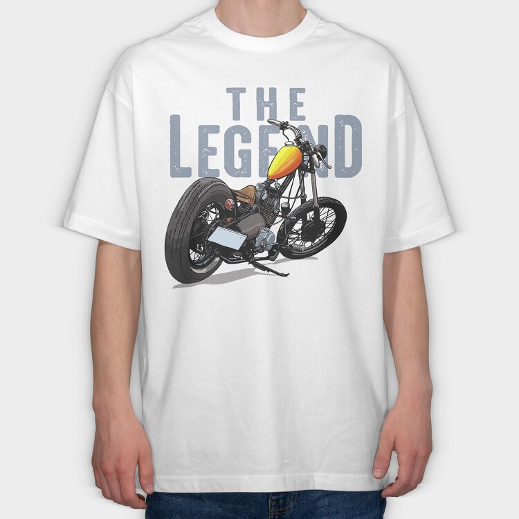 The Legend Chopper, Tricou Oversize Barbati (Unisex)
