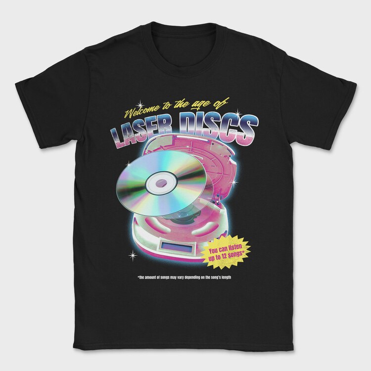 90s Laser Discs Age Of, Tricou Barbati (Unisex)