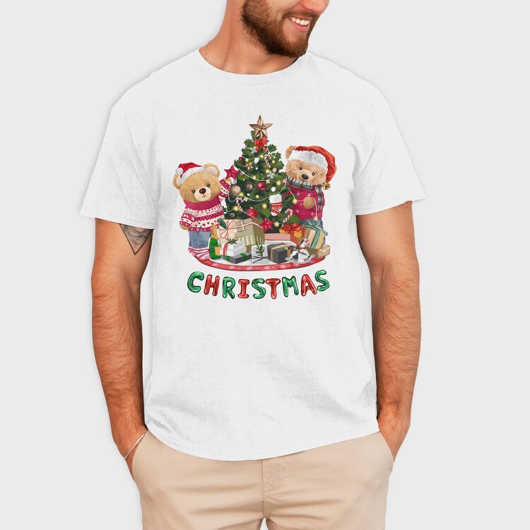 Christmas Teddy Bear 1, Tricou Barbati (Unisex)