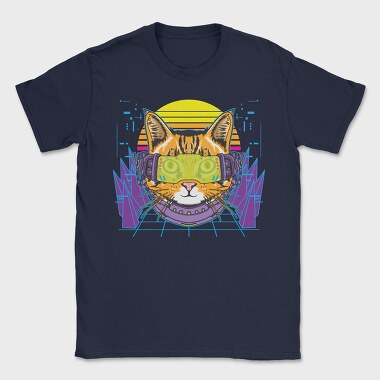 Cyber Cat Vibes, Tricou Barbati (Unisex)