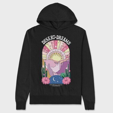 Desert Dreams Floral, Hanorac Oversize Barbati (Unisex)