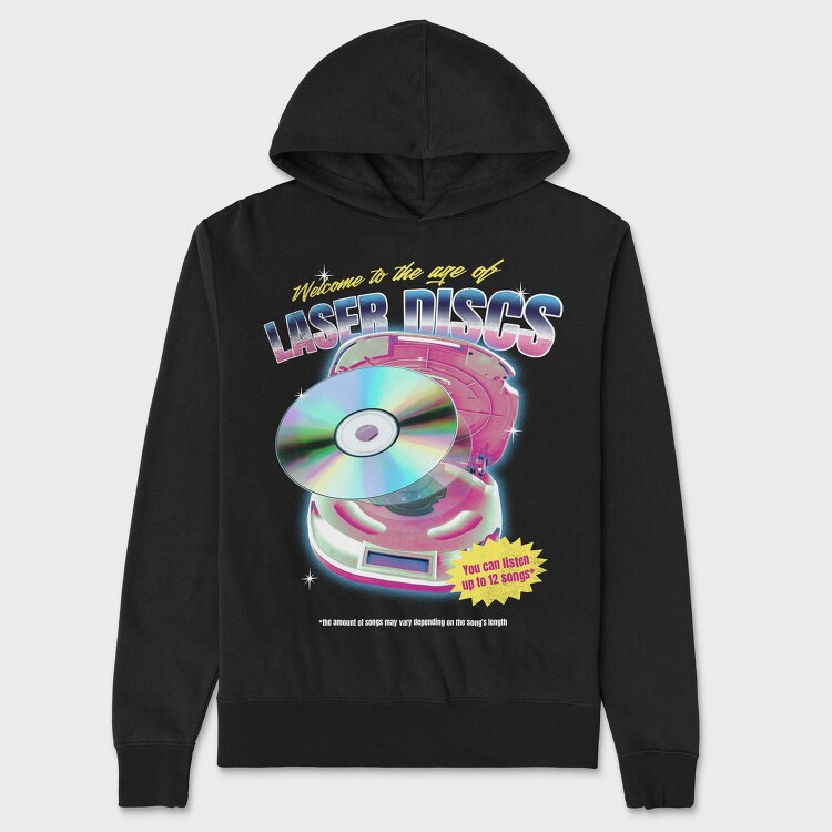 90s Laser Discs Age Of, Hanorac Oversize Barbati (Unisex)