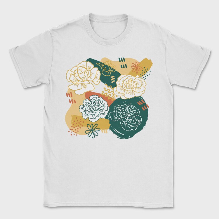 Abstract Carnation Flowers, Tricou Barbati (Unisex)