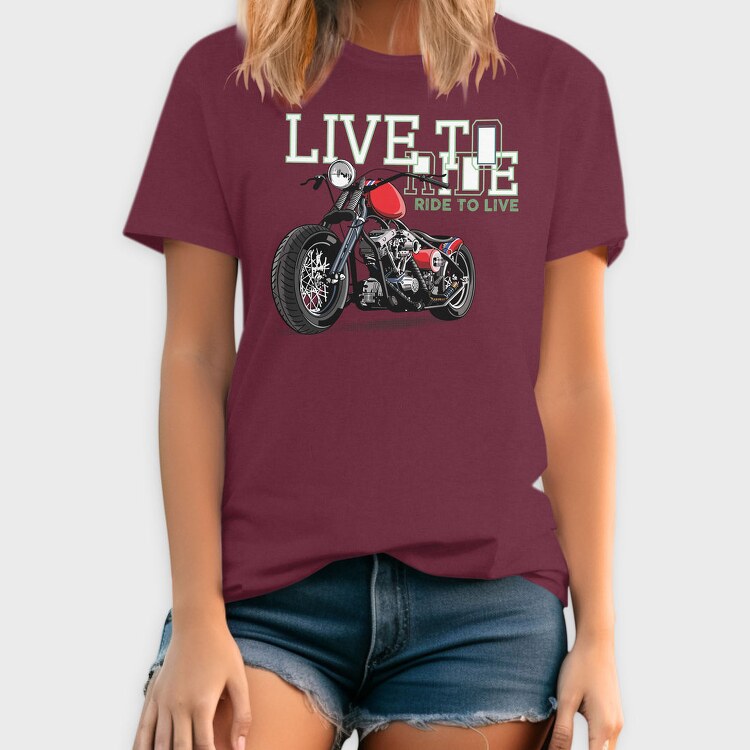 Live To Ride, Tricou Barbati (Unisex)