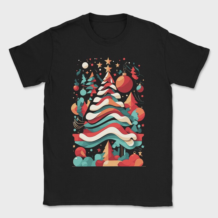 Abstract Christmas Tree Festivity, Tricou Barbati (Unisex)