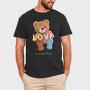 Teddy Bear Love, Tricou Barbati (Unisex)
