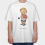 Saxophone Bear Jam, Tricou Oversize Barbati (Unisex)