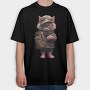 Cat Soldier, Tricou Oversize Barbati (Unisex)