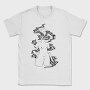 Abstract Statue With Plats Plants, Tricou Barbati (Unisex)