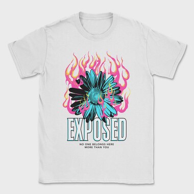 Flame Flower Exposed, Tricou Barbati (Unisex)