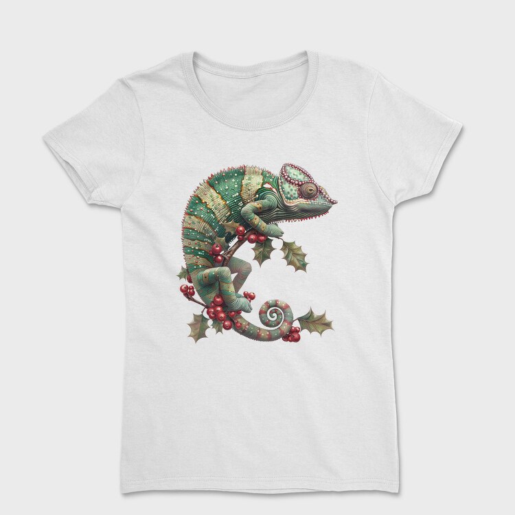 Christmas Chameleon Holly, Tricou Femei