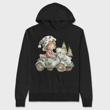 Christmas Christmas Car, Hanorac Oversize Barbati (Unisex)