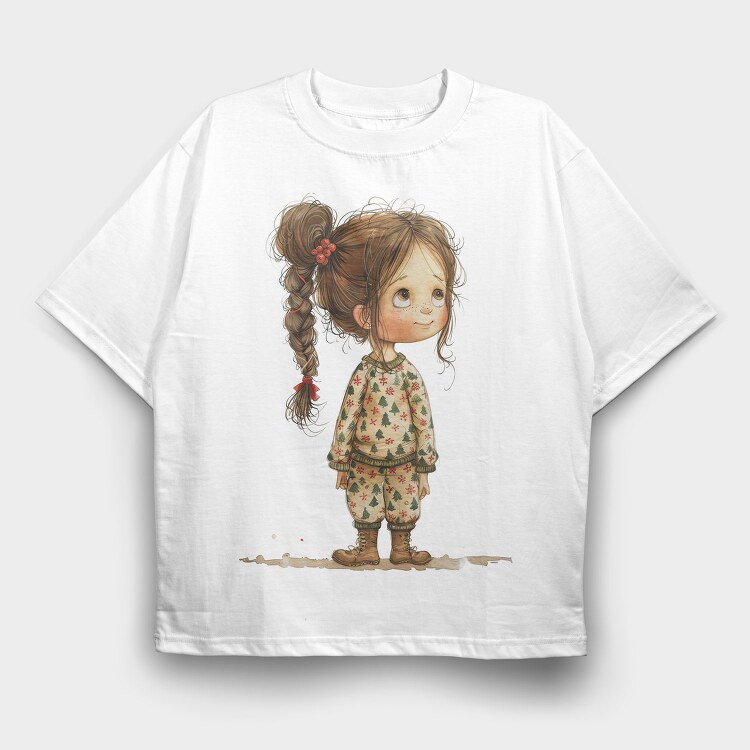 Christmas Christmas Girl, Tricou Oversize Barbati (Unisex)