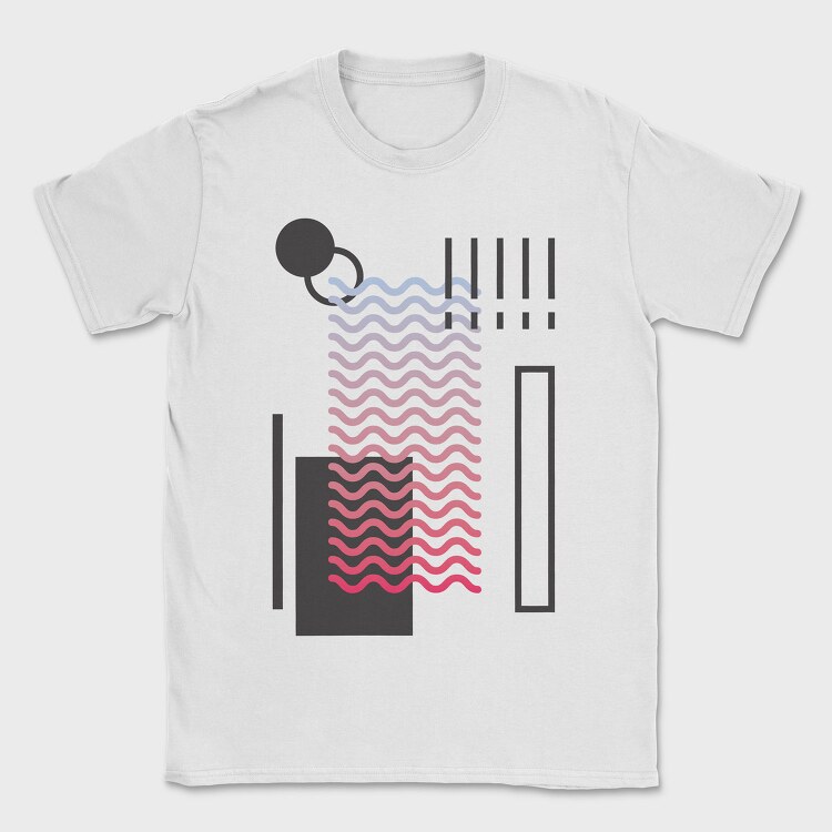 Abstract Waves Geometric, Tricou Barbati (Unisex)