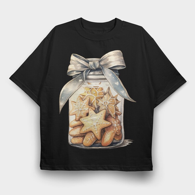 Christmas Cookies Star, Tricou Oversize Barbati (Unisex)