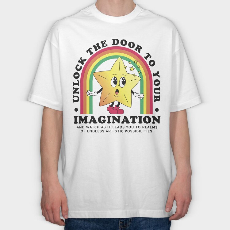 Unlock Thee Door to Your Imagination, Tricou Oversize Barbati (Unisex)