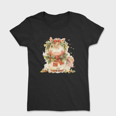 Christmas Cow Ornament, Tricou Femei