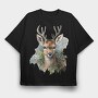 Christmas Deer 1, Tricou Oversize Barbati (Unisex)