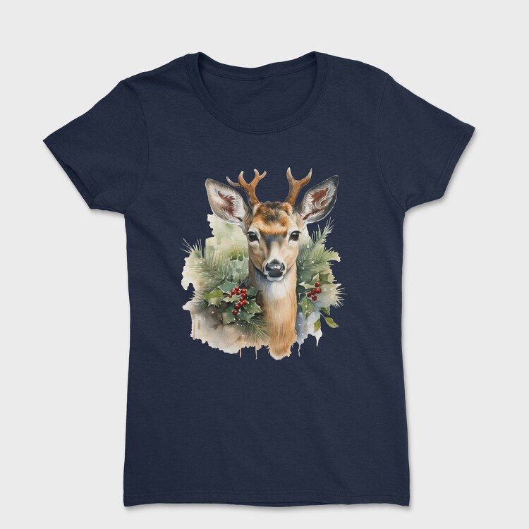 Christmas Deer 10, Tricou Femei