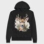 Christmas Deer 12, Hanorac Oversize Barbati (Unisex)