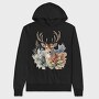Christmas Deer 3, Hanorac Oversize Barbati (Unisex)