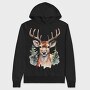 Christmas Deer 5, Hanorac Oversize Barbati (Unisex)