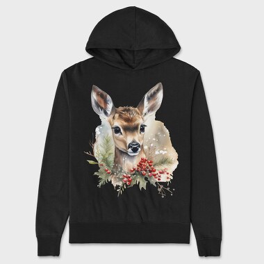 Christmas Deer 8, Hanorac Oversize Barbati (Unisex)