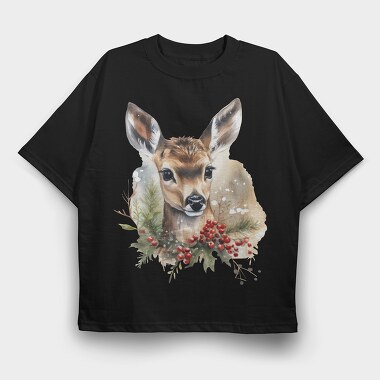 Christmas Deer 8, Tricou Oversize Barbati (Unisex)