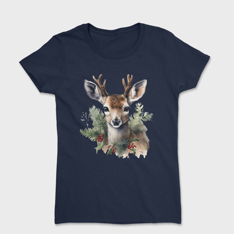 Christmas Deer 9, Tricou Femei