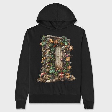 Christmas Door Garden, Hanorac Oversize Barbati (Unisex)