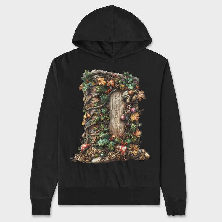Christmas Door Garden, Hanorac Oversize Barbati (Unisex)