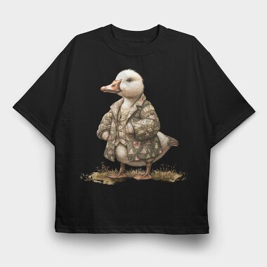 Christmas Duck Coat, Tricou Oversize Barbati (Unisex)