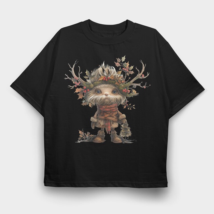 Christmas Elf Mistletoe, Tricou Oversize Barbati (Unisex)