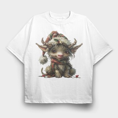 Christmas Elf Snowman, Tricou Oversize Barbati (Unisex)