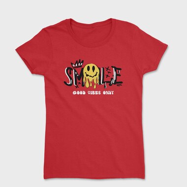 Good Vibes Only Smiley, Tricou Femei
