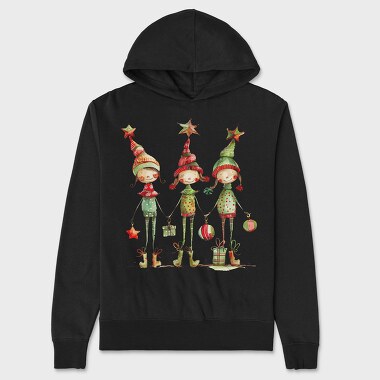Christmas Elves Gifts, Hanorac Oversize Barbati (Unisex)