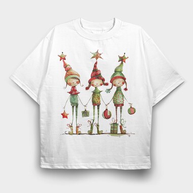 Christmas Elves Gifts, Tricou Oversize Barbati (Unisex)