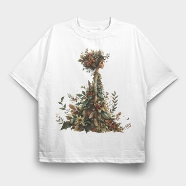 Christmas Enchanted Garden, Tricou Oversize Barbati (Unisex)