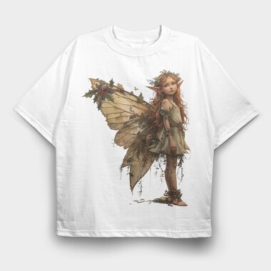 Christmas Fairy Fantasy, Tricou Oversize Barbati (Unisex)