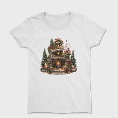 Christmas Fairy Fireplace, Tricou Femei
