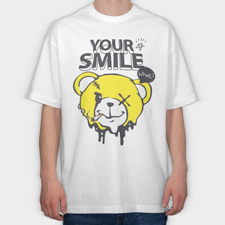 Your Smile What, Tricou Oversize Barbati (Unisex)