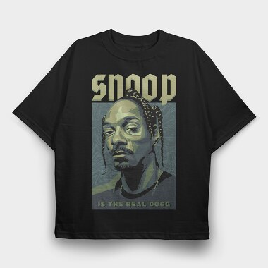 Snoop Dogg Typography, Tricou Oversize Barbati (Unisex)