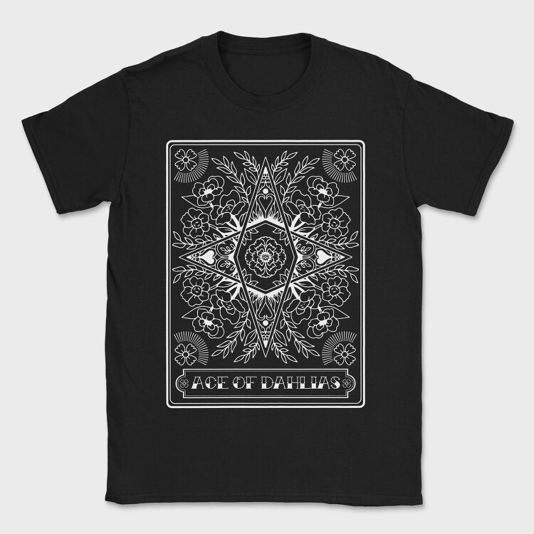 Ace Of Dahlias Flowers, Tricou Barbati (Unisex)