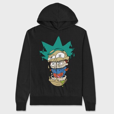 Melting Rick Crown, Hanorac Oversize Barbati (Unisex)